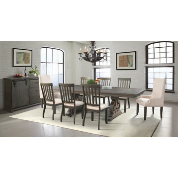 Stanford Dining Table With 6 Side Chairs, 2 Parson Chairs and Server