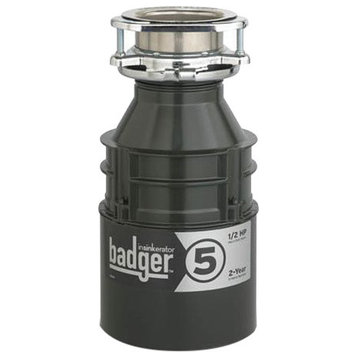InSinkErator Badger 5 Badger 1/2 HP Garbage Disposal - Without Power Cord