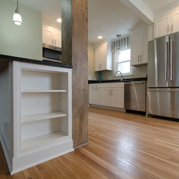 Rental Home Renovation - Built-in Bookshelf in Kitchen
