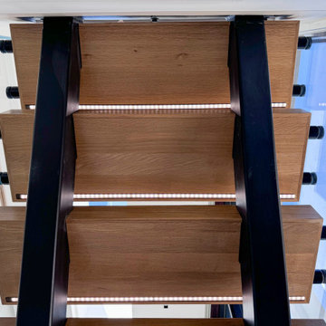 Project #126 | Contemporary Staircases with Integrated LEDs & Glass Railing