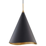 Hudson Valley Lighting - Martini 1-Light 18" Pendant, Gold Leaf/Black - Features: