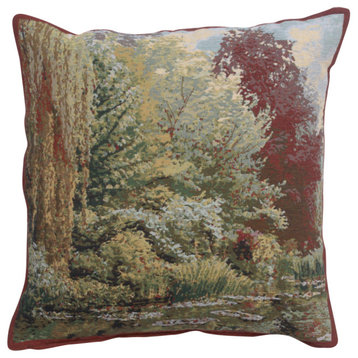 Trees Monet's Garden Decorative Couch Pillow Cover