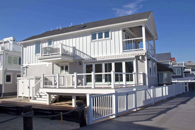 Inspiration for a coastal exterior home remodel in New York