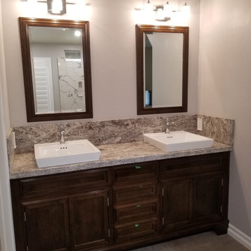 various vanities and counters