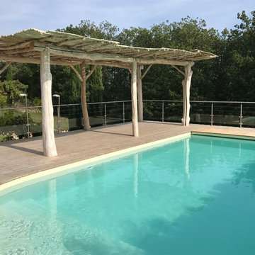 réalisation d'une pergola en bois flotté