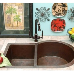 Nautilus Double Copper Drop-in Sink - Brackets