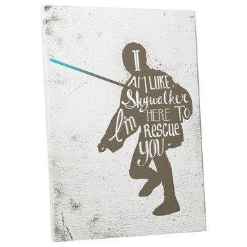 Star Wars Quotes "Luke Skywalker" Gallery Wrapped Canvas Wall Art