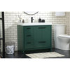 Elegant Decor Wyatt Bathroom Vanity Green