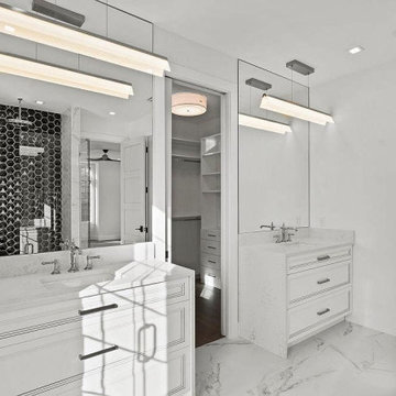 Go Modern With Geometric Tiles, Bathroom Remodel in San Jose, CA