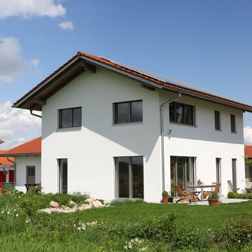 geschmackvolles Energiesparhaus in Holzrahmenbauweise