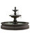 Caterina Outdoor Water Fountain in Basin, Aged Limestone
