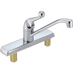 Delta - Delta 134/100/300/400 Series Single Handle Kitchen Faucet, Chrome, 120LF - You can install with confidence, knowing that Delta faucets are backed by our Lifetime Limited Warranty.