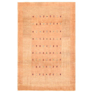 Pasargad Tribal Collection Hand-Knotted Lamb's Wool Area Rug- 4' 2" X  6' 4"