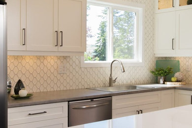 Inspiration for a contemporary kitchen remodel in Vancouver