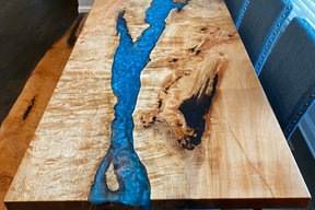 Live Edge Curly Maple River Table