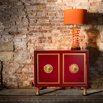 Bisato sideboard and table lamp, Venice, private palace