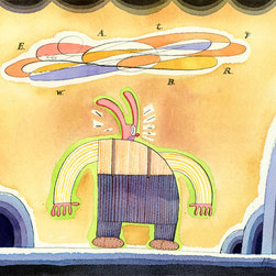 Bunny Canyon - Original Watercolor - Drawings And Illustrations