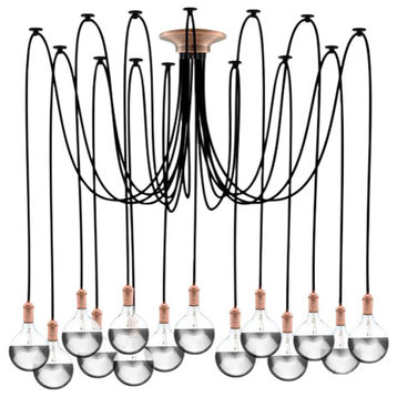 Black And Copper Ceiling Light