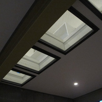Structural glass floor and bridge view from patio Kansas City Missouri