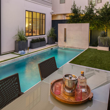 Afton Oaks Modern Swimming Pool and Landscape Design