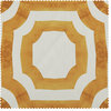 Mecca Gold Printed Cotton Curtain Single Panel, 50"x108"