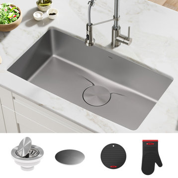 Dex 33" Undermount Stainless Steel 1-Bowl 16 gauge Kitchen Sink