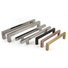 5" Square Bar Pull Kitchen Cabinet Handles, 12mm Polished Chrome