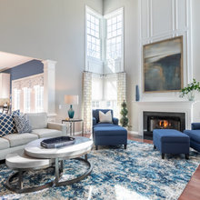 Living room with white panels