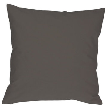 Pillow Decor - Caravan Cotton 20 x 20 Throw Pillows, Dark Gray
