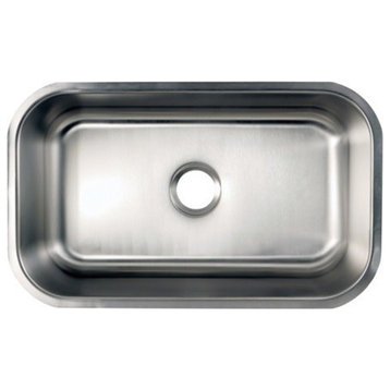 Gourmetier Undermount Single Bowl Kitchen Sink With Brushed Finish GKUS3018