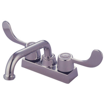 Kingston Brass KB481 Vista 4 GPM Deck Mounted Double Handle - Polished Chrome