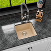 Karran Undermount Quartz Composite 17" Bar Single Bowl Sink, Bisque