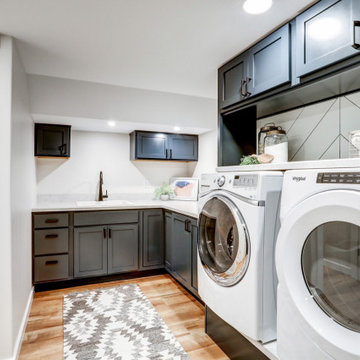 75 Shiplap Wall Laundry Room Ideas You'll Love - July, 2022 | Houzz