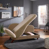Bailey Two-Tone Dark and Light Functional Chaise With 1 Pillow, Beige
