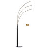 Artiva USA 92" Aurora LED Arch Tree Floor Lamp, Touch Dimmer, Matt Black