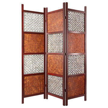 6' Tall Bamboo Leaf Room Divider