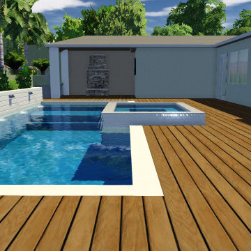 Yard With Multi-level planters (multiple variants)