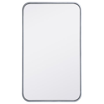 Elegant Decor MR801830S Soft Corner Metal Rectangular Mirror, 18"x30"