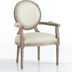 Louis XVI End Chair - Sage - Armchairs And Accent Chairs