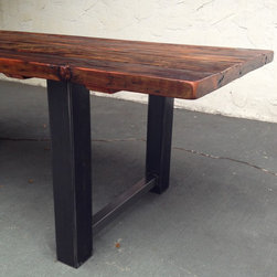 Reclaimed Wood and Metal Dining Table - Products