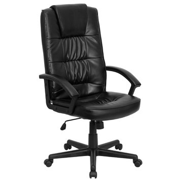 Flash Furniture High Back Black Leather Executive Office Chair