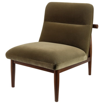 Marsick 34"H x 29"W x 33"D Accent Chair, Olive