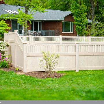Eastern White Cedar PVC Vinyl Wood Grain Fencing from Illusions