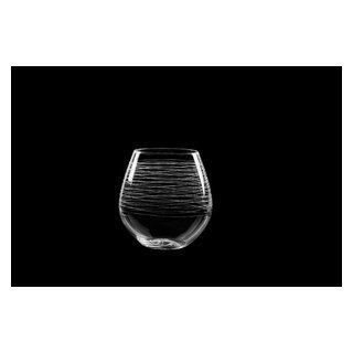 Qualia Glass Graffiti Stemless Flutes, Set Of 4