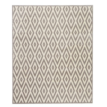 Nourison Grafix Area Rug, White/Gray, 7'10"x9'10"