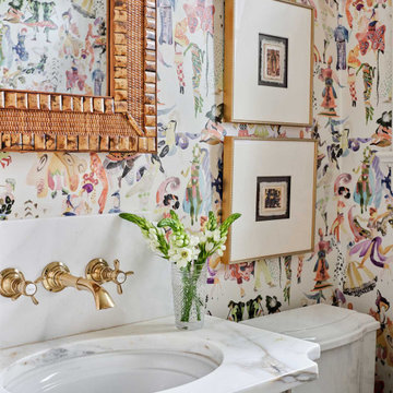 Gorgeous wallpapers in a historic Olmos Park home