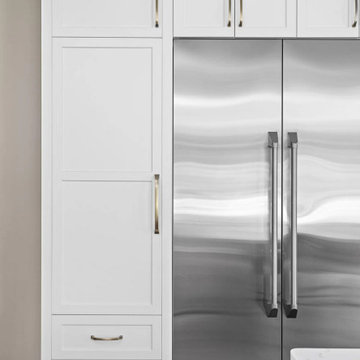 Transitional style kitchen cabinets