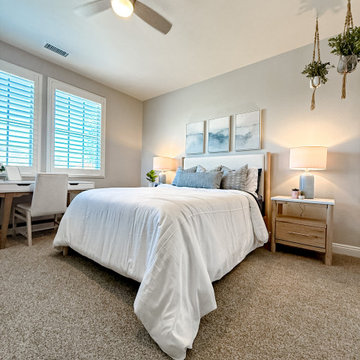 Guest Bedroom Redesign | Modern Textured Coastal Retreat