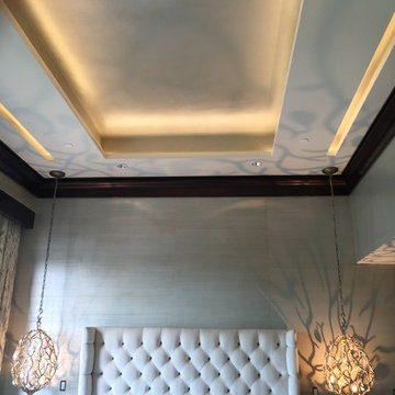 Nashville Penthouse Master Bedroom Walls and Ceiling Inset