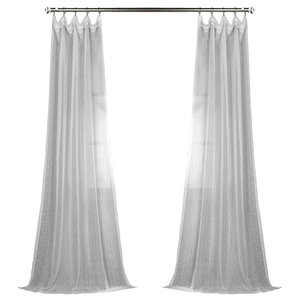 Evangeline Grommet 4 Piece Set With 2 Faux Silk Panels And 2 Sheer
